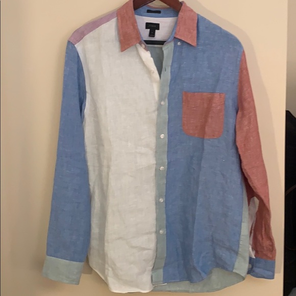 JCrew Medium multicolored button down - Picture 1 of 8